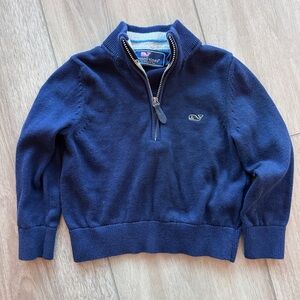 Vineyard Vines | Toddler Boys' Boathouse Quarter-Zip - Nautical Navy